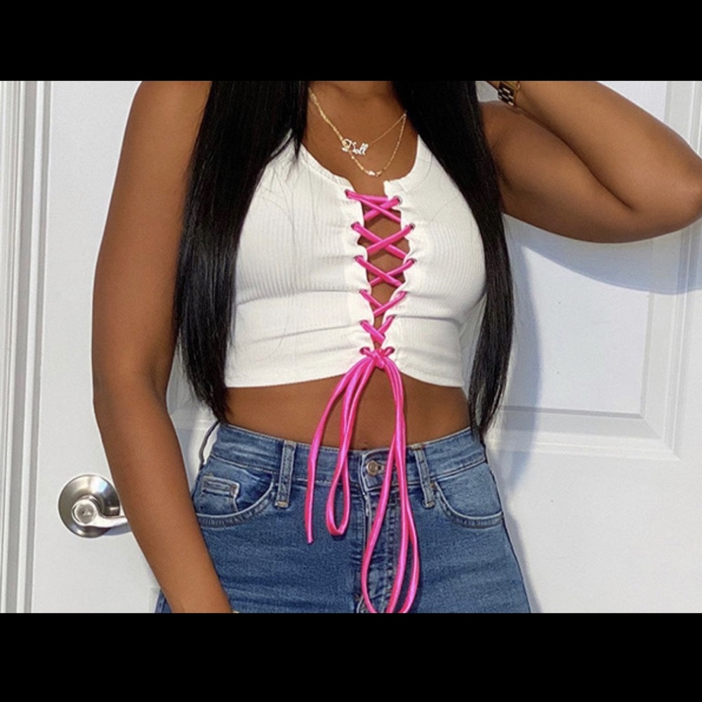 Lace Up Crop Top